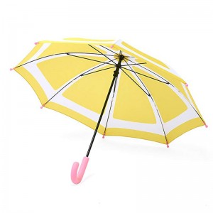 Umbrella de fructe portocalii de 21 inci Model de drăguț Umbrelă de dimensiuni reduse Print personalizat Umbrelă dreaptă