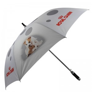 Cățeluș tiparire Arbore din aluminiu Tesatura Pongee Umbrelă de golf deschisă automat