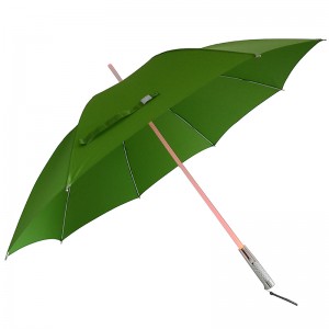 Material de mediu Compact Handle LED ax Umbrella drept
