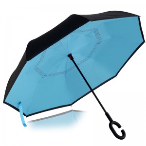 Umbrela de ploaie cu mâner dublu, tip strat, personalizat