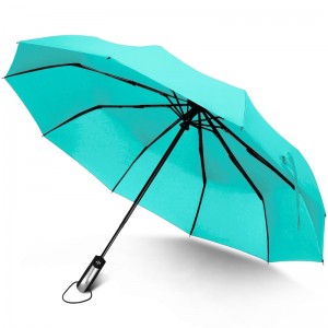 Țesătură auto pongee închisă cu ridicata 3 umbrelă pliabilă 10 coaste