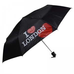 2019 umbrelă personalizată Copii de artă manuală alb-negru culoare 3 umbrelă pliabilă