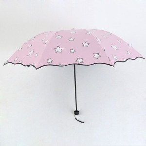 Umbrela de ploaie schimbătoare de culoare cu funcție manuală deschisă 3 umbrelă pliabilă