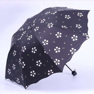 2019 Articole cadouri fantezice Wetting rain print print magic schimbând 3 umbrele