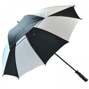 Umbrelă deschisă manuală cu cadru din fibră de sticlă umbrelă mare de golf rezistentă la vânt