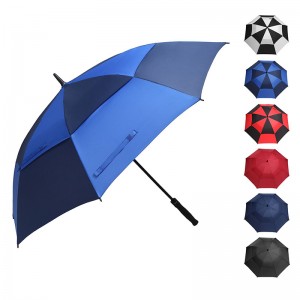 Umbrelă de golf cu ploaie dublă, ploioasă, cu umbrele de golf