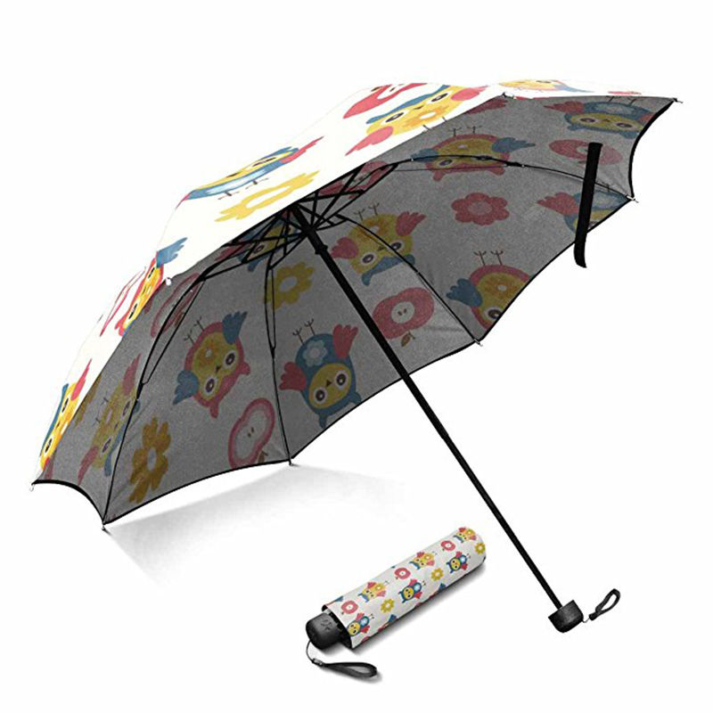 Noutăți standard umbrelă dimensiune tipar personalizat pongee țesătură manuală deschis 3 umbrela pliabilă